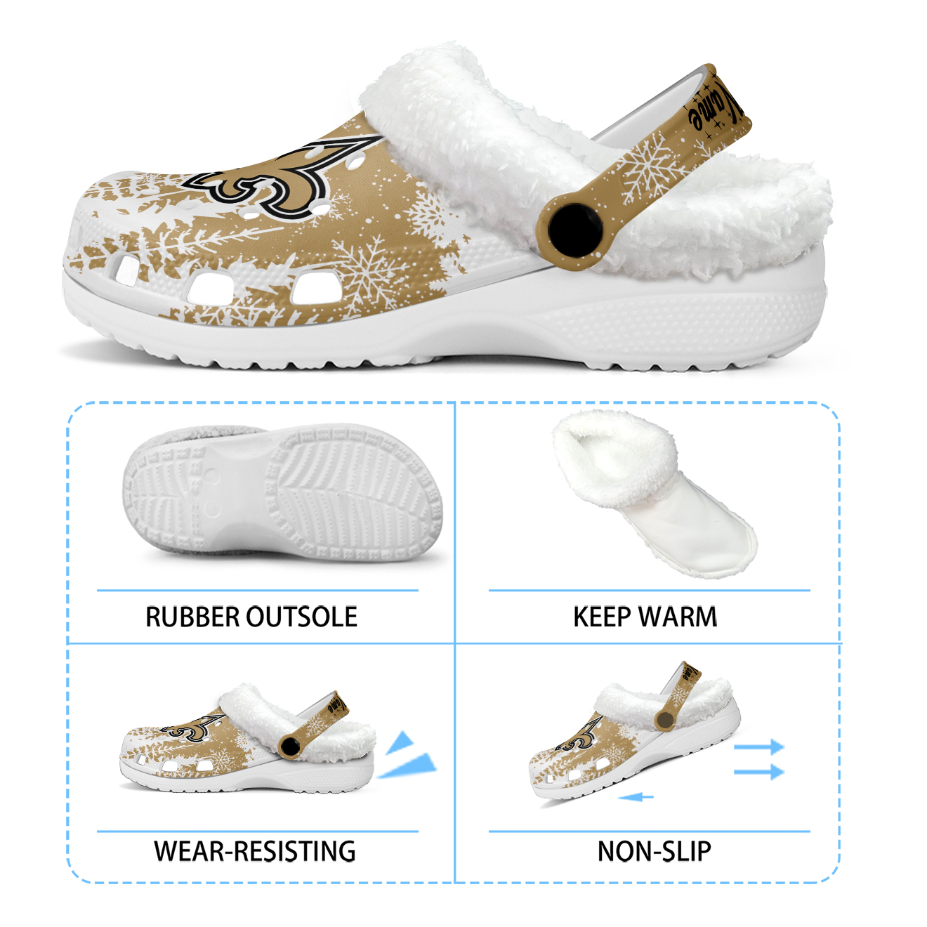 Premium NFL NO Winter Fleece Clogs V1 NMD TTV