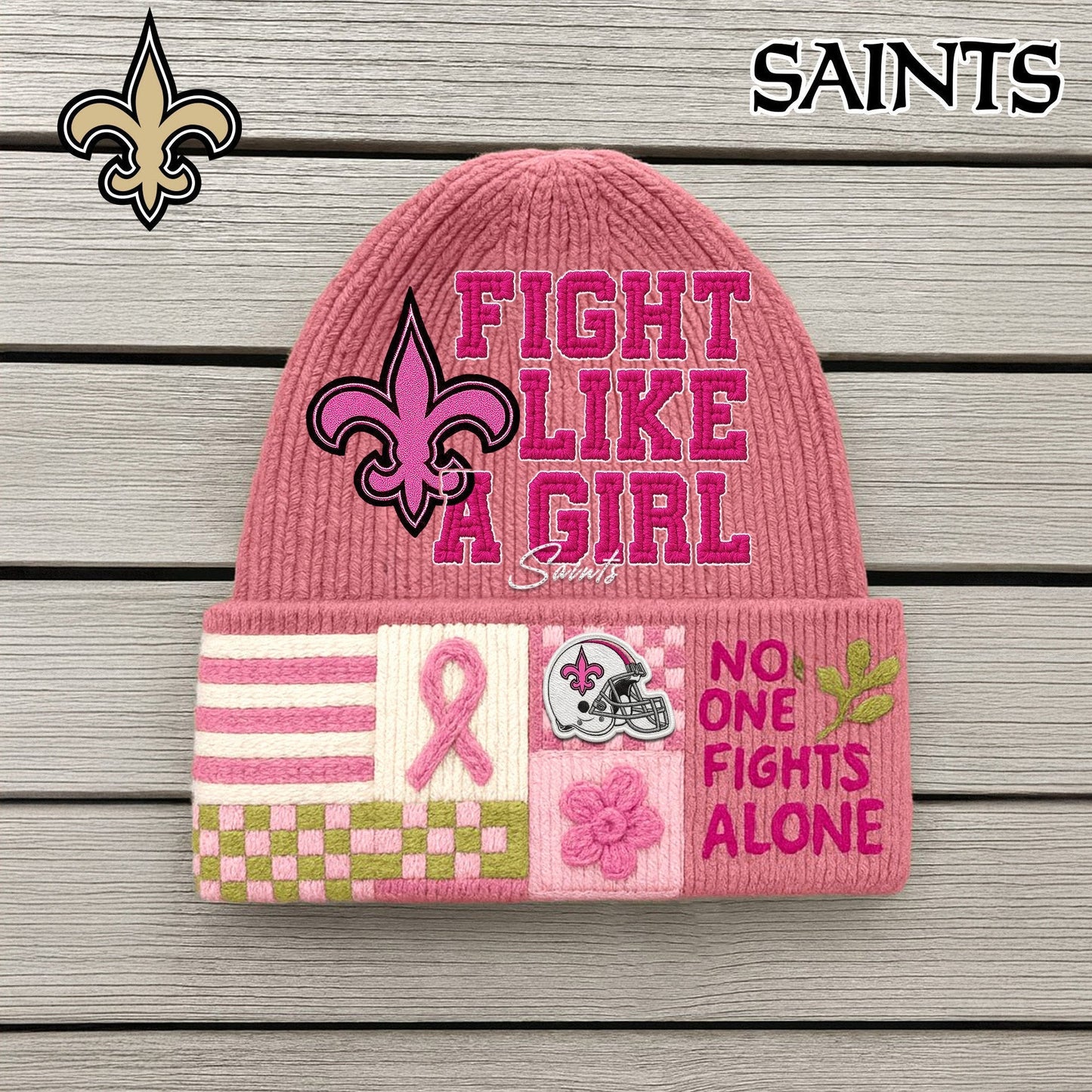 Premium NFL NO x Fight Like A Girl Beanie Hat NDT NHM