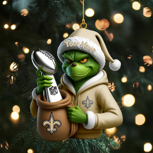 Premium NFL NO x The Grinch Christmas Ornament V1 NMD TTV