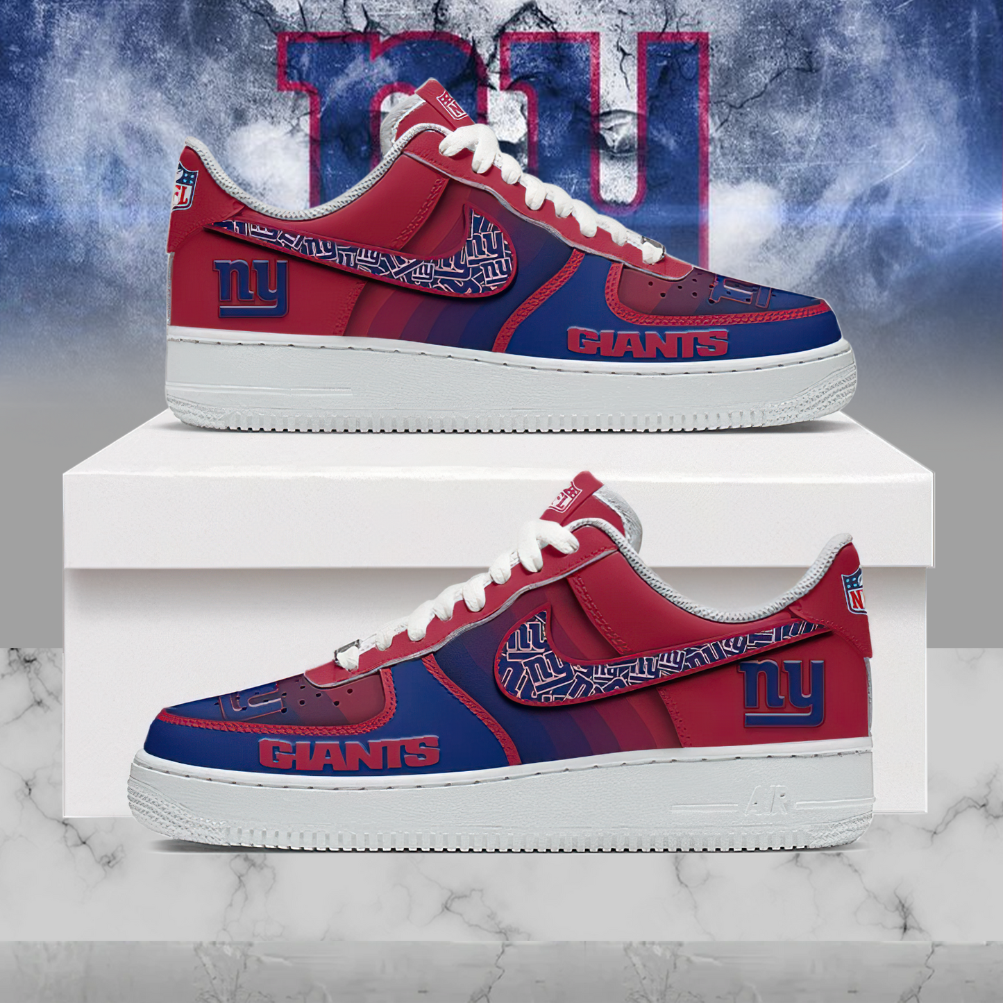 Premium NFL NYG Multicolor AF1 Sneaker V1 NMD25 TTV