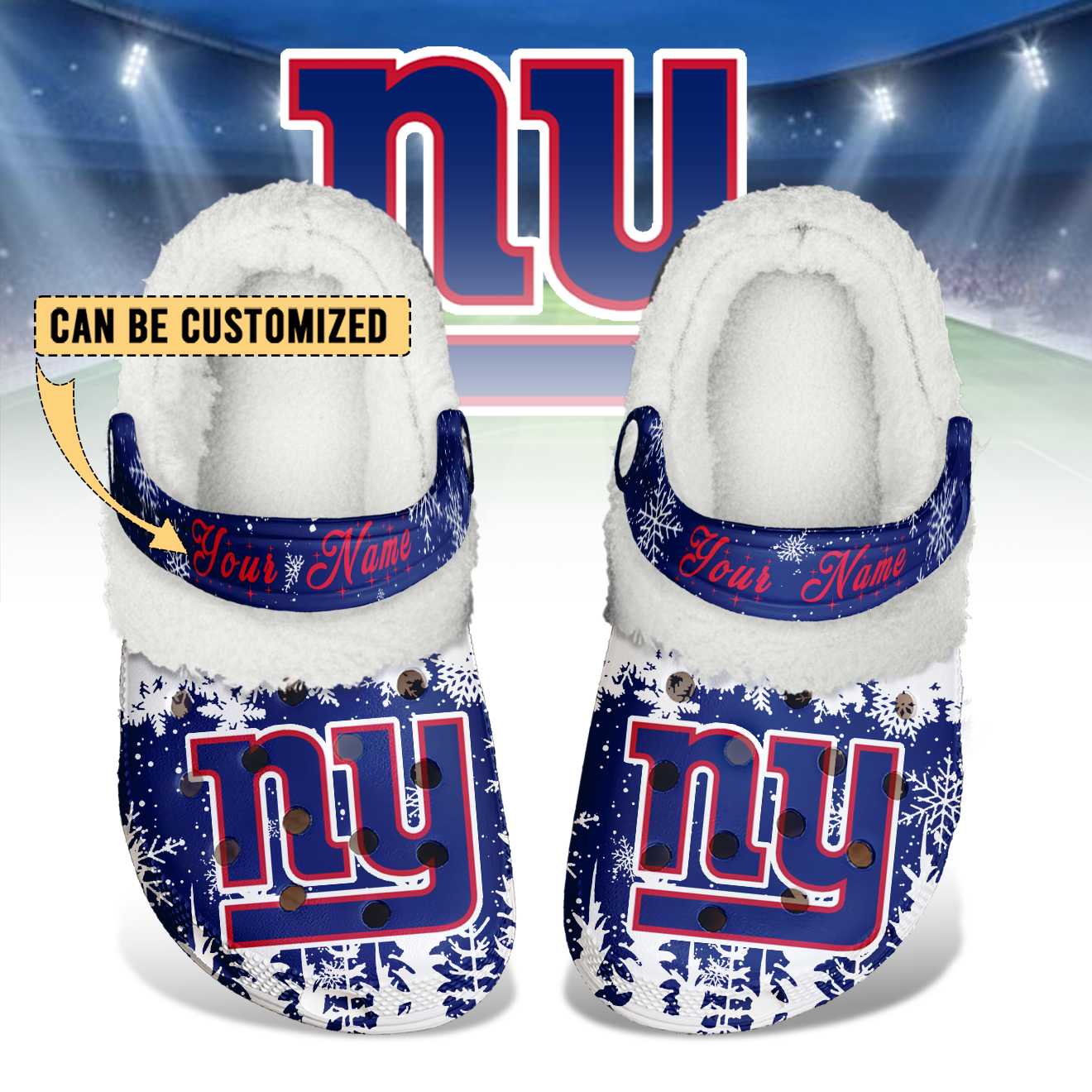 Premium NFL NYG Winter Fleece Clogs V1 NMD TTV