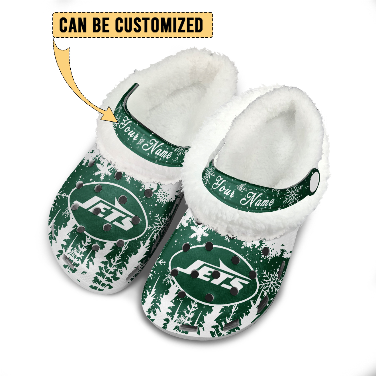 Premium NFL NYJ Winter Fleece Clogs V1 NMD TTV