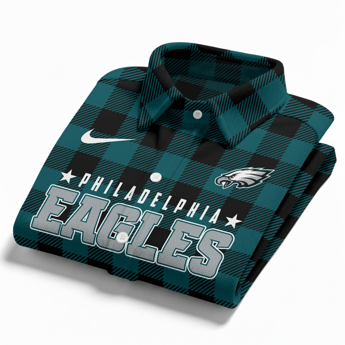 Premium NFL PHI Check Long-sleeve Casual Shirt V1 NMD TTV