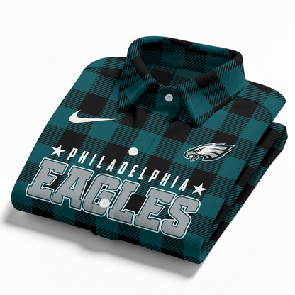 Premium NFL PHI Check Long-sleeve Casual Shirt V1 NMD TTV