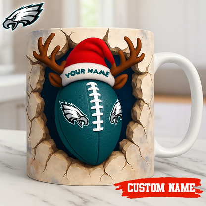 Premium NFL PHI Christmas Football Ceramic Mug V2 NMD TTV