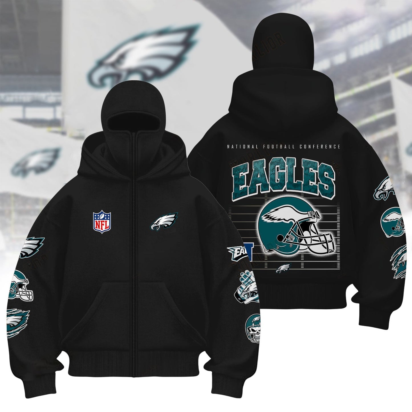 Premium NFL PHI Hoodie Balaclava V1 NMD NHM
