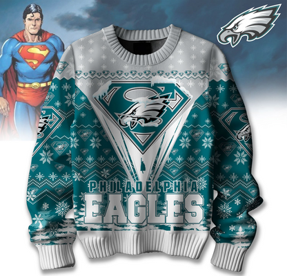 Premium NFL PHI Merry Super Christmas Sweater V1 NMD TTV