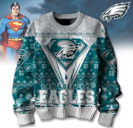 Premium NFL PHI Merry Super Christmas Sweater V1 NMD TTV