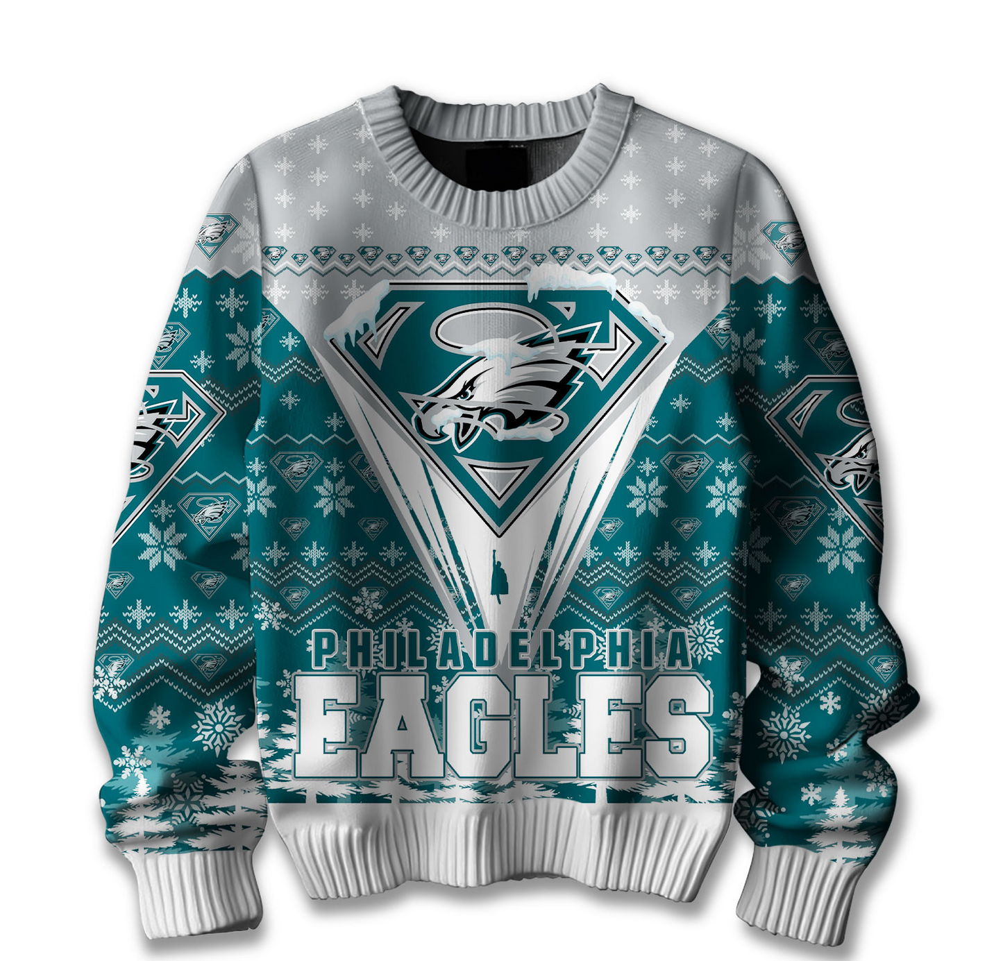 Premium NFL PHI Merry Super Christmas Sweater V1 NMD TTV