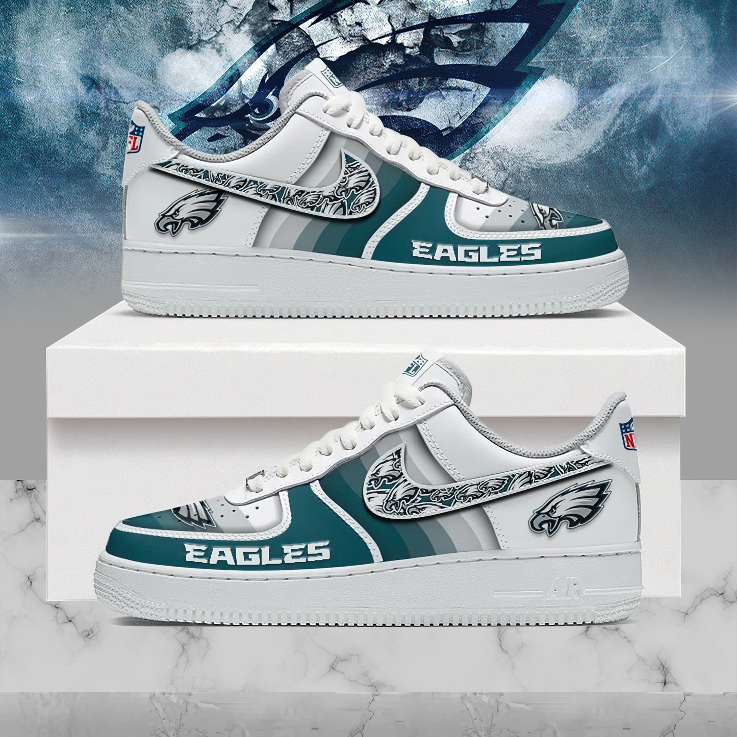 Premium NFL PHI Multicolor AF1 Sneaker V1 NMD25 TTV