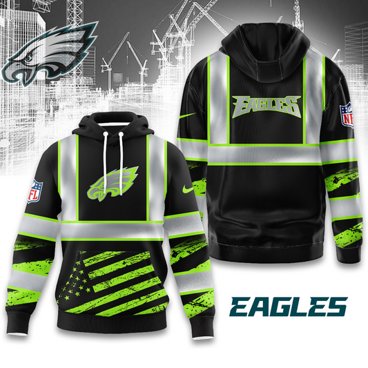 Premium NFL PHI Safety Hi-Vis Hoodie V1 NMD TTV
