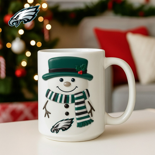 Premium NFL PHI Santa Ceramic Mug V1 NMD TTV