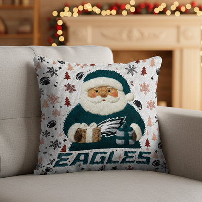 Premium NFL PHI Santa Christmas Pillow V1 NMD TTV