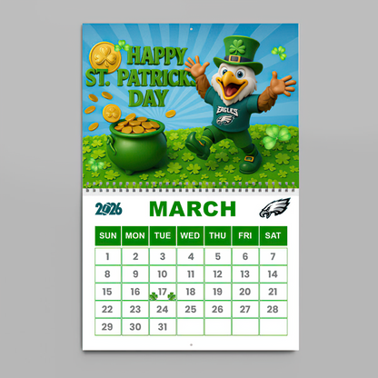 Premium NFL PHI Wall Calendar 2026 V1 NMD TTV