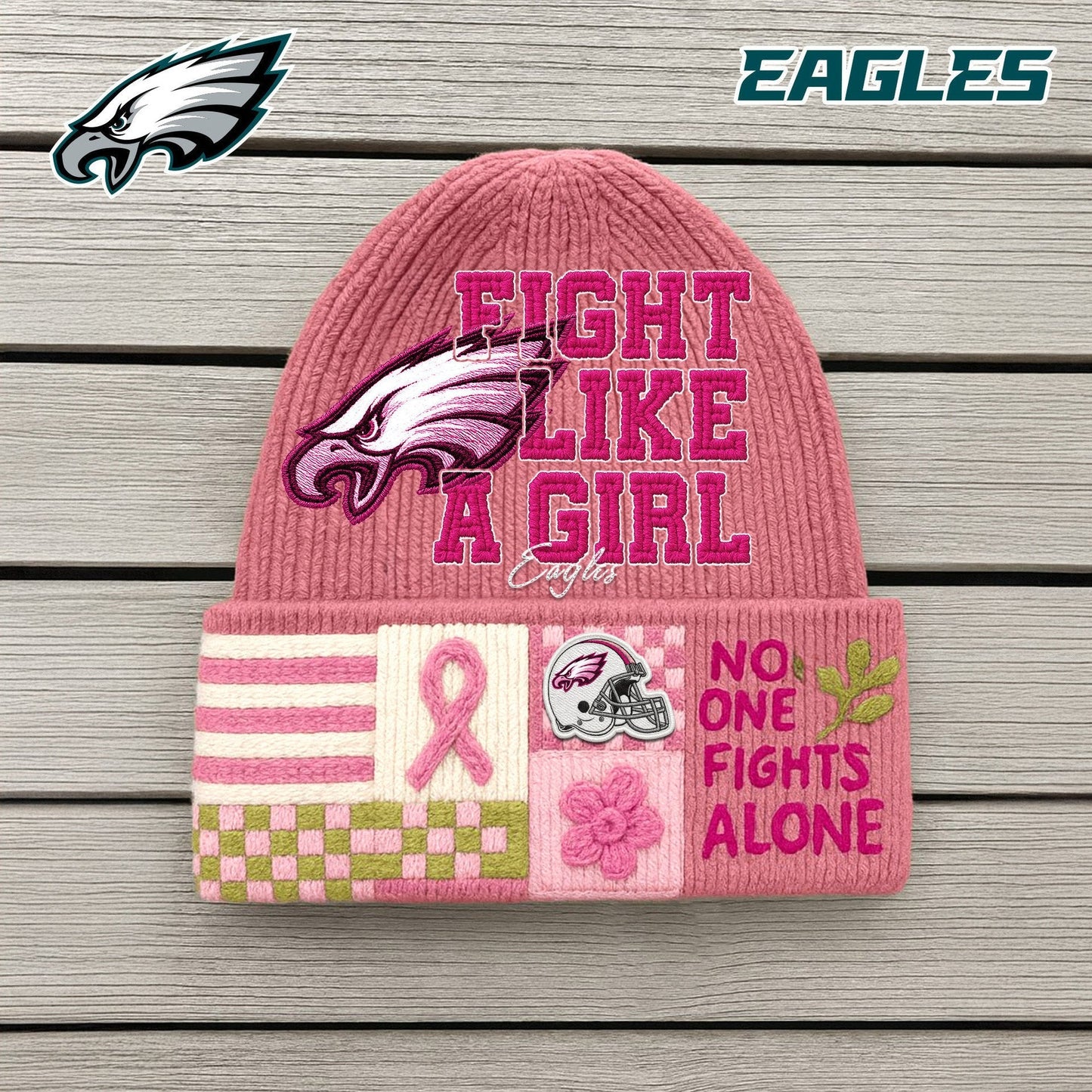 Premium NFL PHI x Fight Like A Girl Beanie Hat NDT NHM