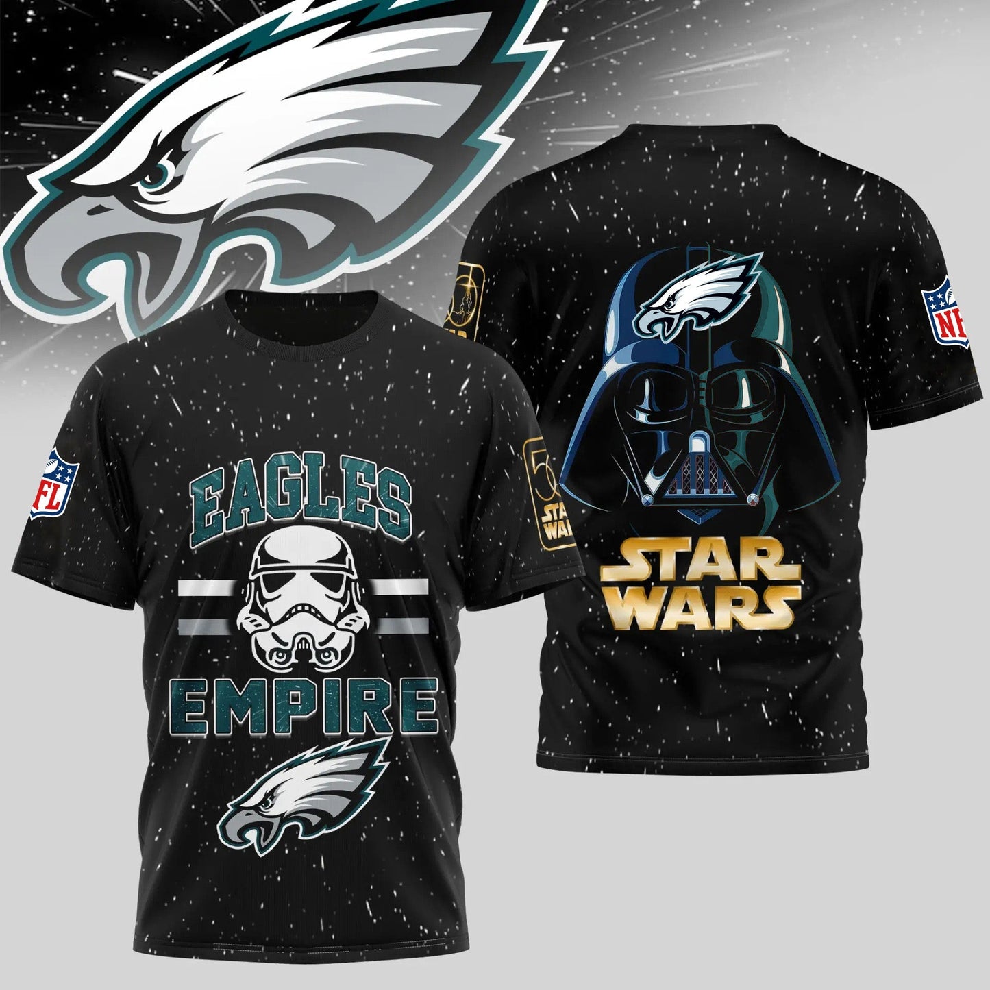 Premium NFL PHI x Star Wars 3D Shirt NDT NHM