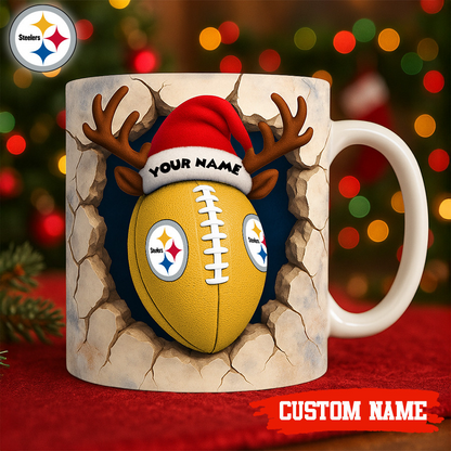 Premium NFL PIT Christmas Football Ceramic Mug V2 NMD TTV
