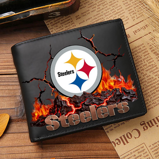 Premium NFL PIT Cracked Fire Leather Wallet V1 NMD TTV