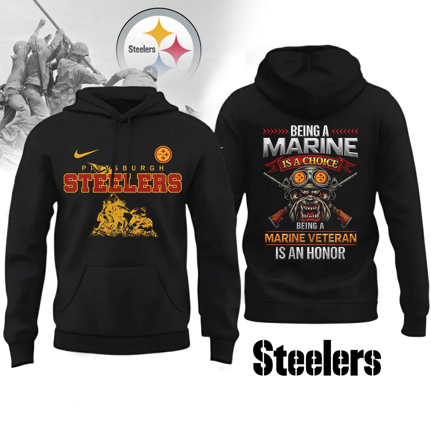 Premium NFL PIT Marine Veteran Shirt V2 NMD NHM