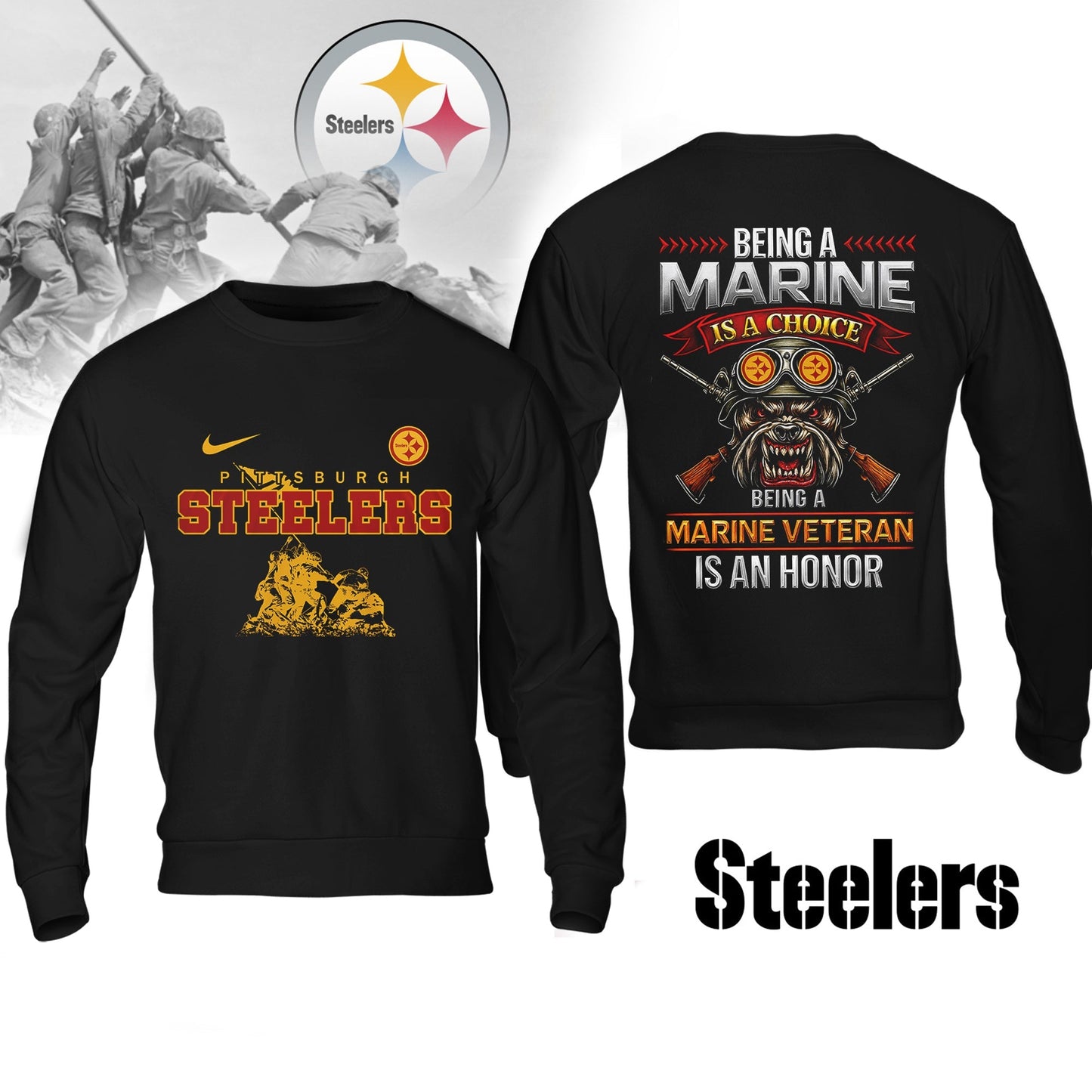 Premium NFL PIT Marine Veteran Shirt V2 NMD NHM