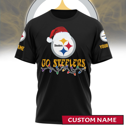Premium NFL PIT Merry Christmas T-shirt V1 NMD TTV