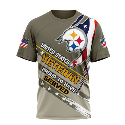 Premium NFL PIT Proud U.S. Veteran T-shirt V1 NMD TTV