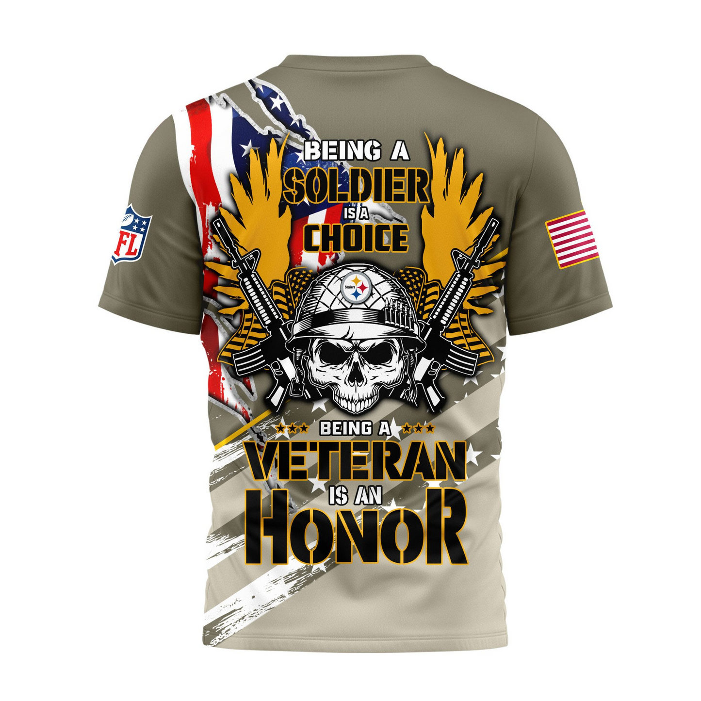 Premium NFL PIT Proud U.S. Veteran T-shirt V1 NMD TTV