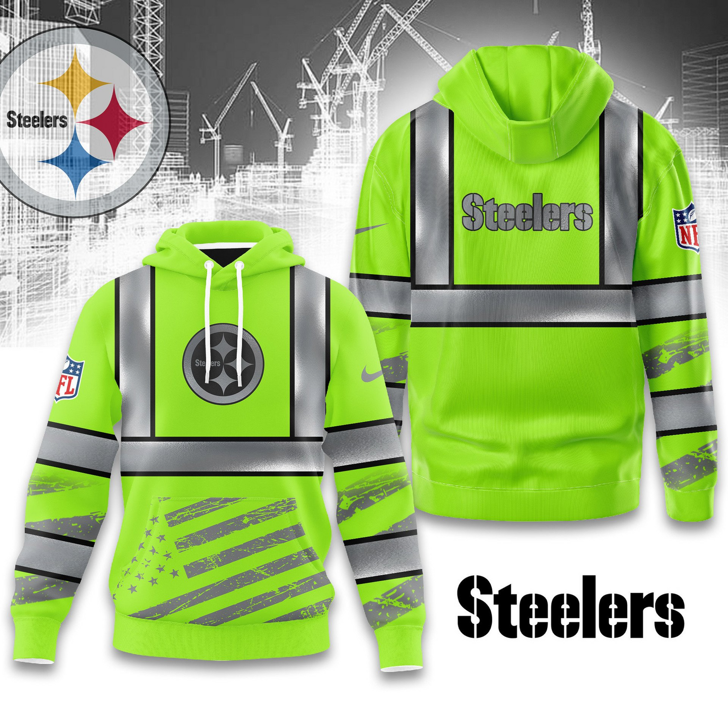 Premium NFL PIT Safety Hi-Vis Hoodie V1 NMD TTV