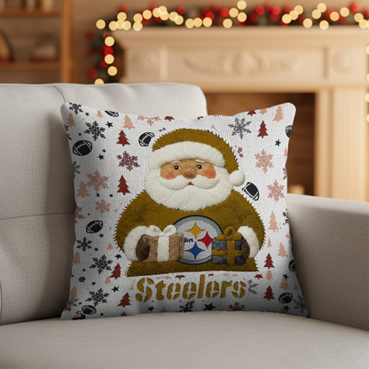Premium NFL PIT Santa Christmas Pillow V1 NMD TTV