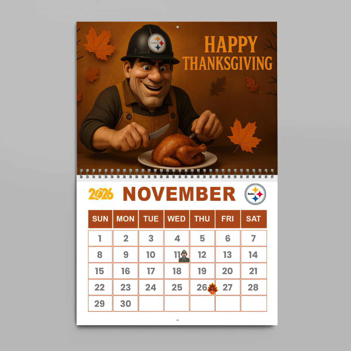 Premium NFL PIT Wall Calendar 2026 V1 NMD TTV