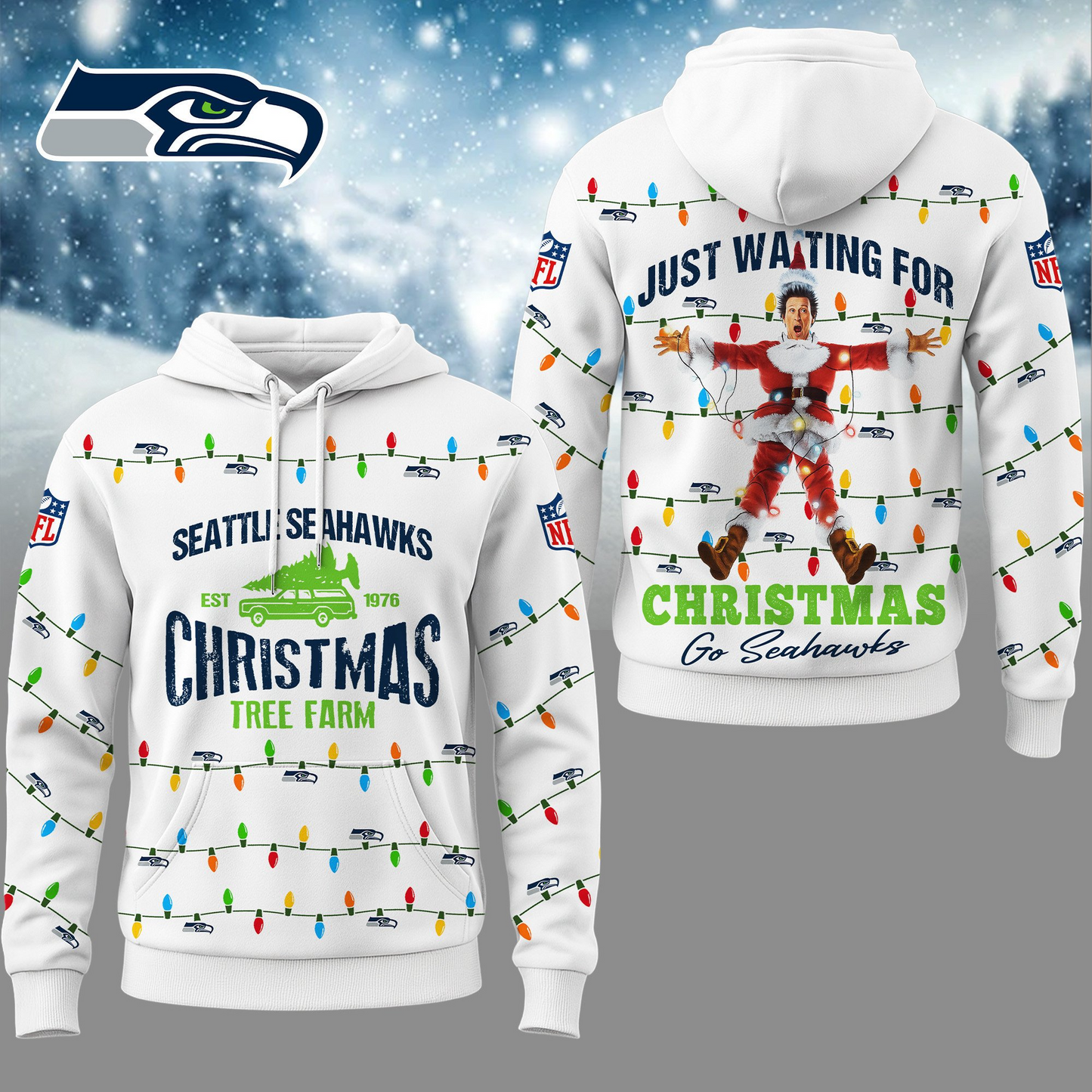 Premium NFL SEA Griswold Christmas Hoodie V1 NMD TTV