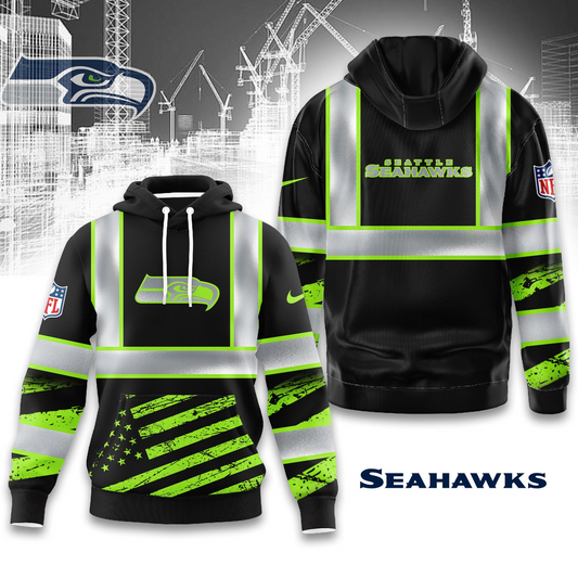 Premium NFL SEA Safety Hi-Vis Hoodie V1 NMD TTV
