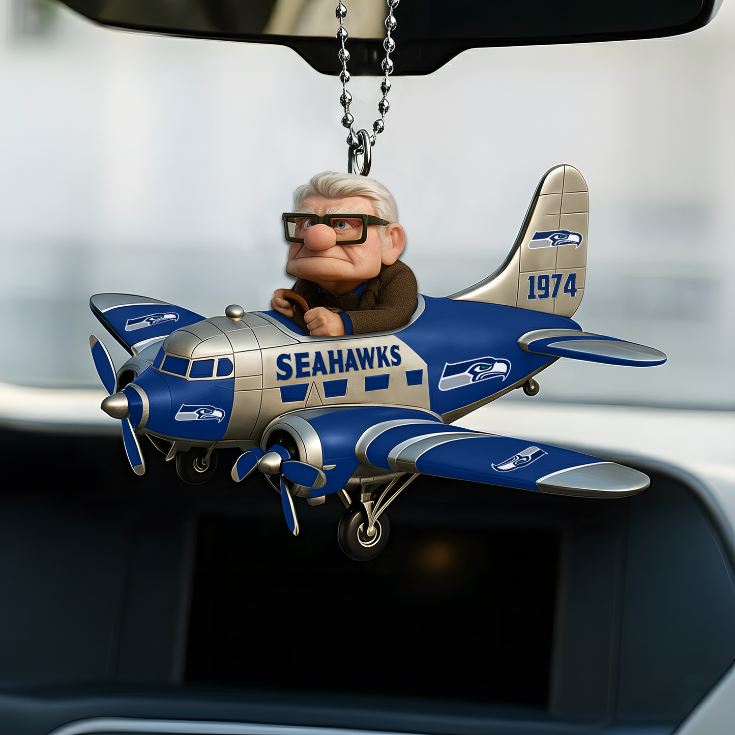 Premium NFL SEA x CARL Car Ornament V1 DATND TANTD