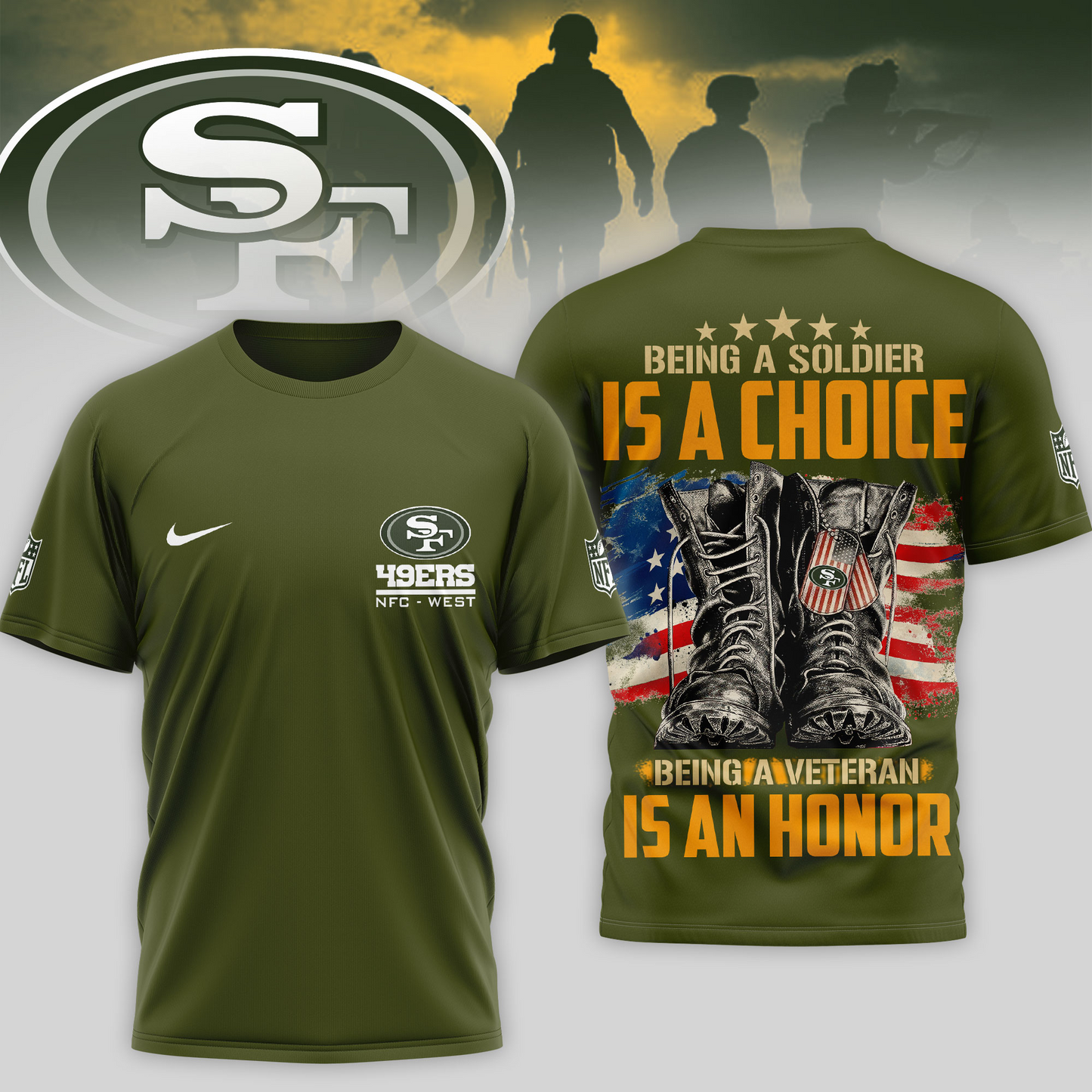 Premium NFL SF Army Veteran Shirt V1 NMD 221025 TTV