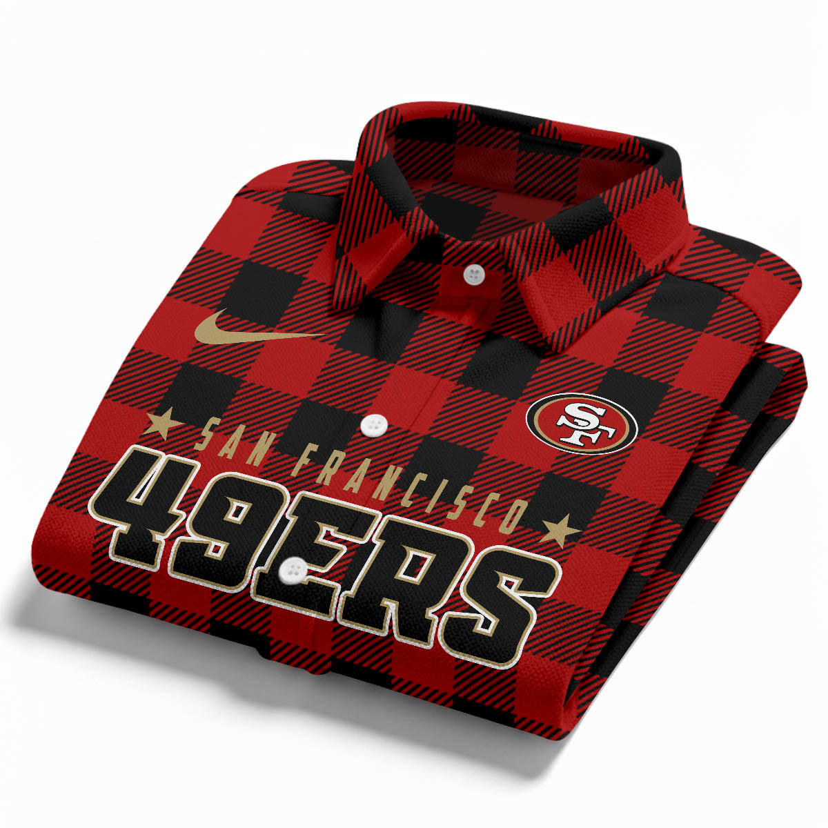 Premium NFL SF Check Long-sleeve Casual Shirt V1 NMD TTV