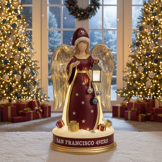 Premium NFL SF Christmas Angel Statue Led Light V1 NMD TTV