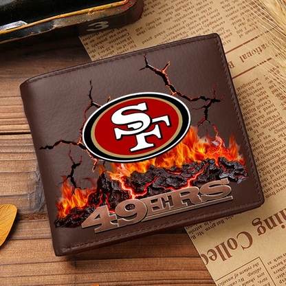 Premium NFL SF Cracked Fire Leather Wallet V1 NMD TTV