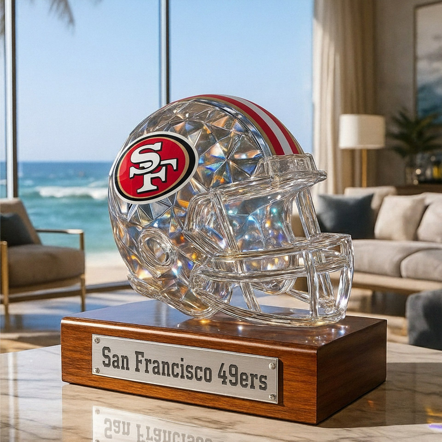 Premium NFL SF Crystal Style Desktop Ornament V1 NMD  TTV