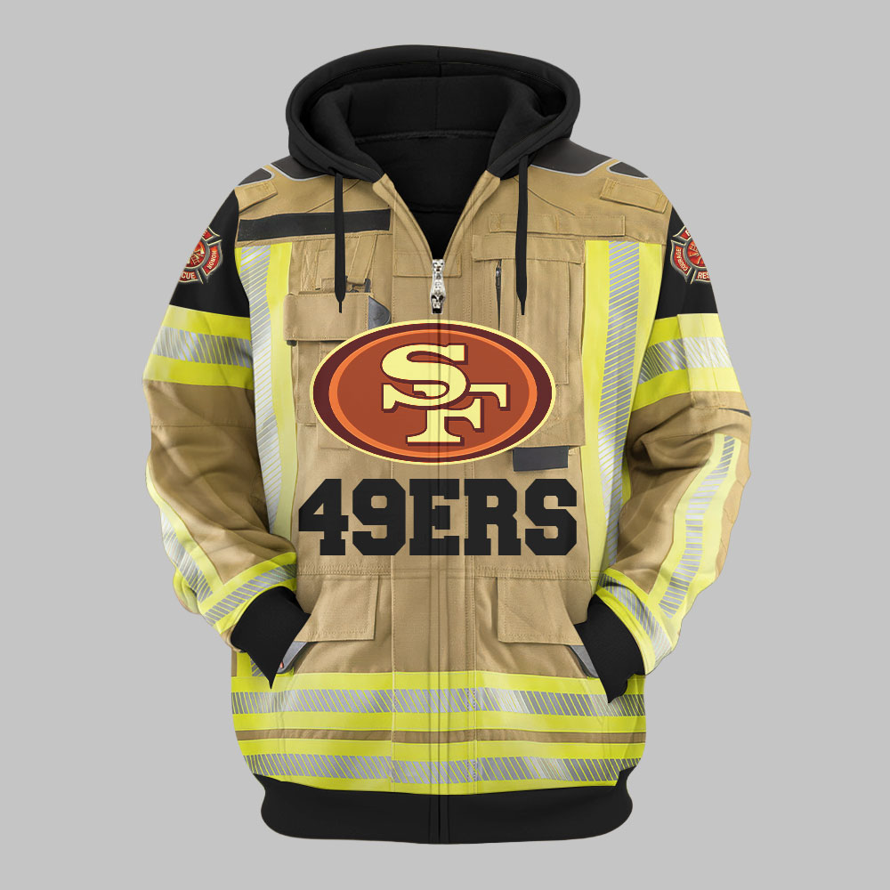 Premium NFL SF Firefighter Zip Hoodie V1 NMD TTV