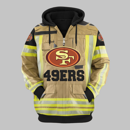 Premium NFL SF Firefighter Zip Hoodie V1 NMD TTV