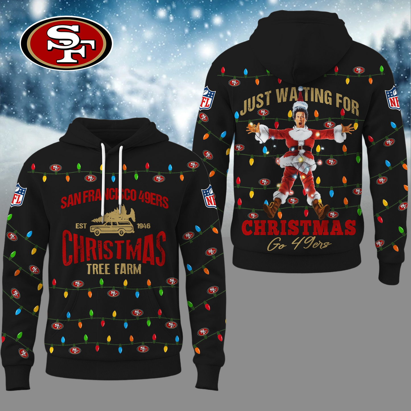 Premium NFL SF Griswold Christmas Hoodie V1 NMD TTV