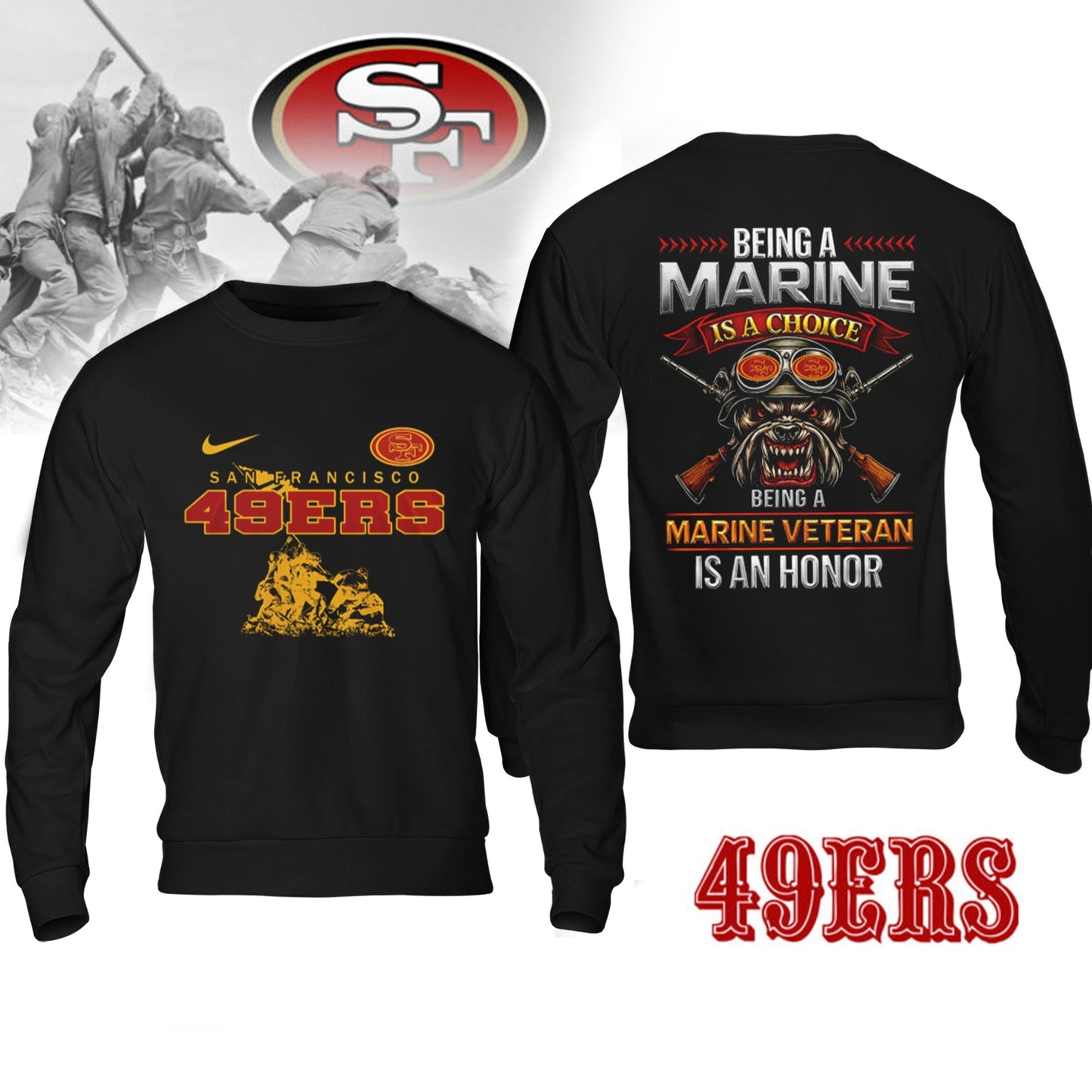 Premium NFL SF Marine Veteran Shirt V2 NMD NHM