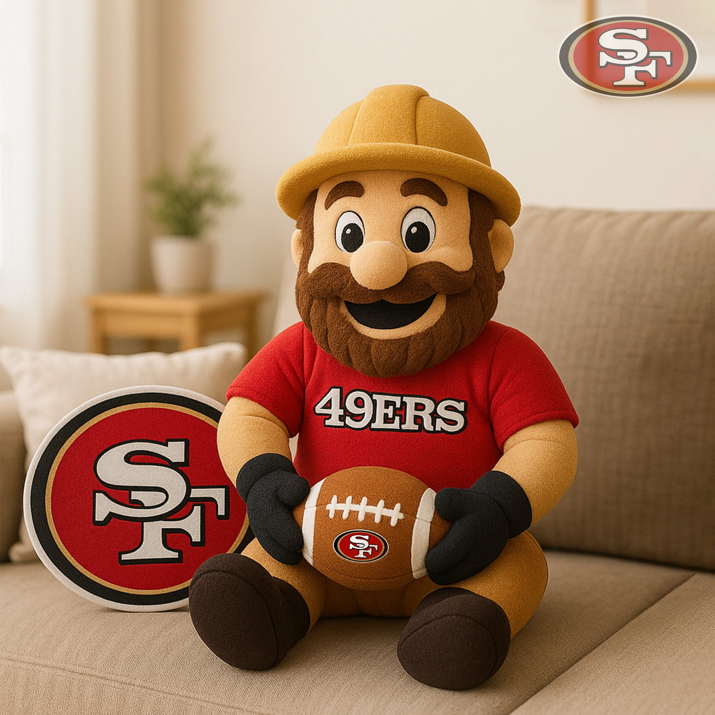 Premium NFL SF Mascot Plush Pillow V1 NMD TTV