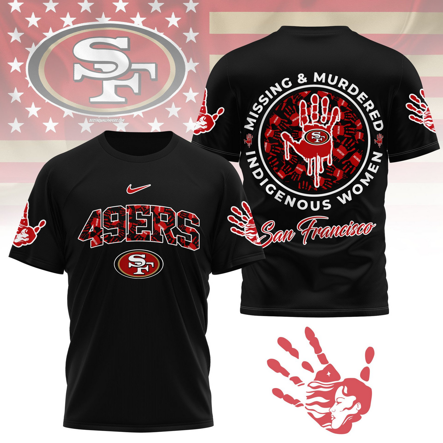 Premium NFL SF MMIW Awareness Shirt V1 NMD TTV