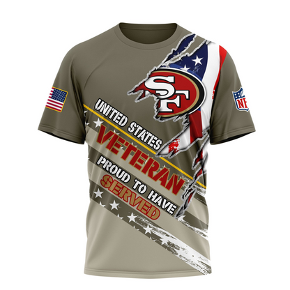 Premium NFL SF Proud U.S. Veteran T-shirt V1 NMD TTV