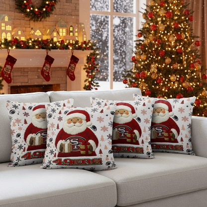 Premium NFL SF Santa Christmas Pillow V1 NMD TTV