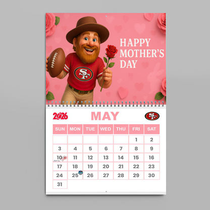 Premium NFL SF Wall Calendar 2026 V1 NMD TTV