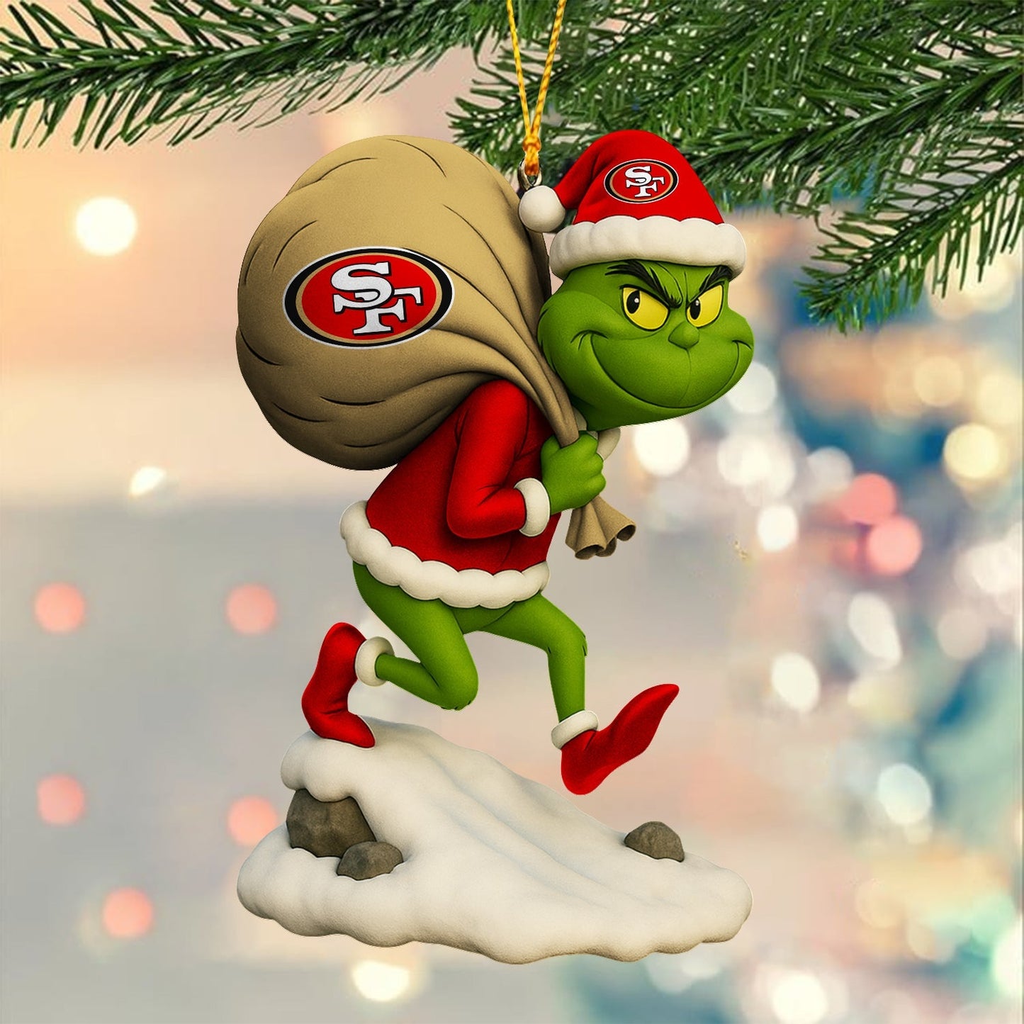 Premium NFL SF x GR Christmas Tree Ornament V2 NMD NHM