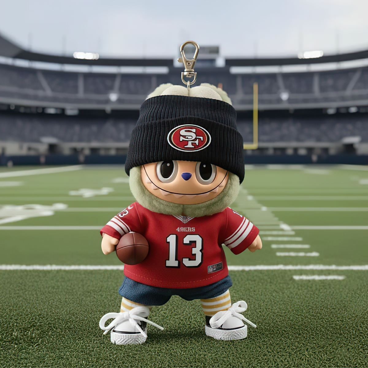 Premium NFL SF x Labubu Mini Plush Keychain V1 NMD TTV