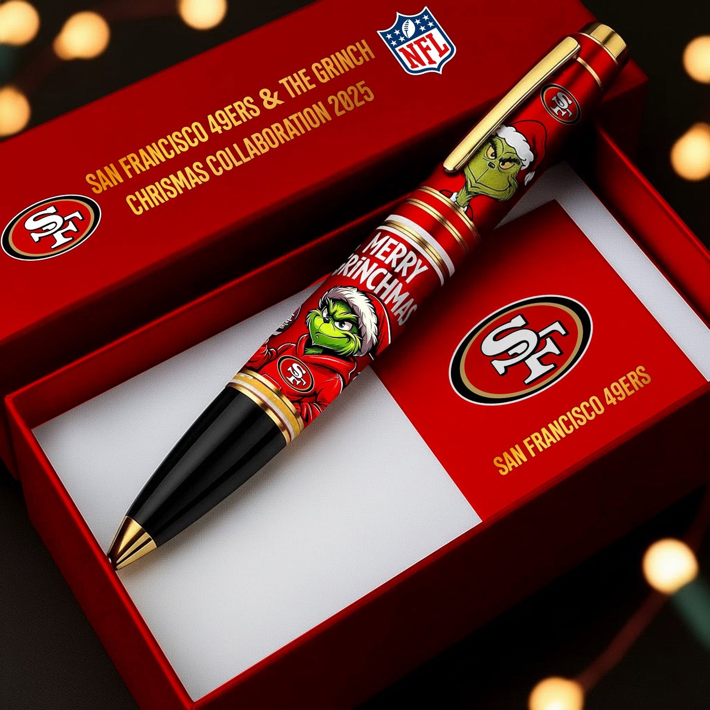 Premium NFL SF x The Grinch Christmas Limited Edition Pen 2025 V1 NMD NHM